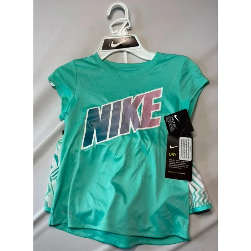 Nike Girls 2-Piece Dri-FIT Performance Set – Tropical Twist – Size 6X